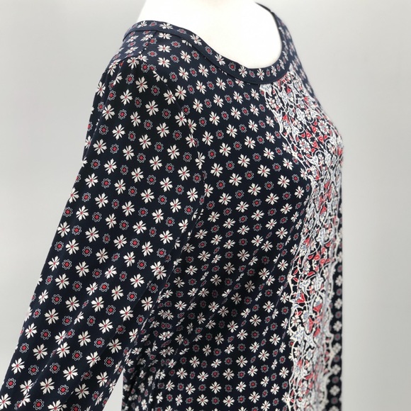 Max Studio Shift Dress Navy Red and White Size L - Picture 4 of 13